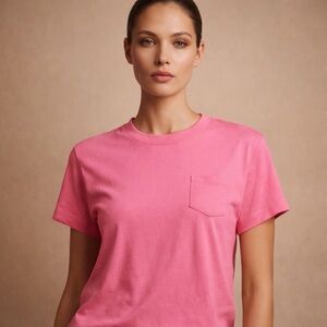 100% Cotton Siena Studio Pink Short Sleeve Tee Size Medium